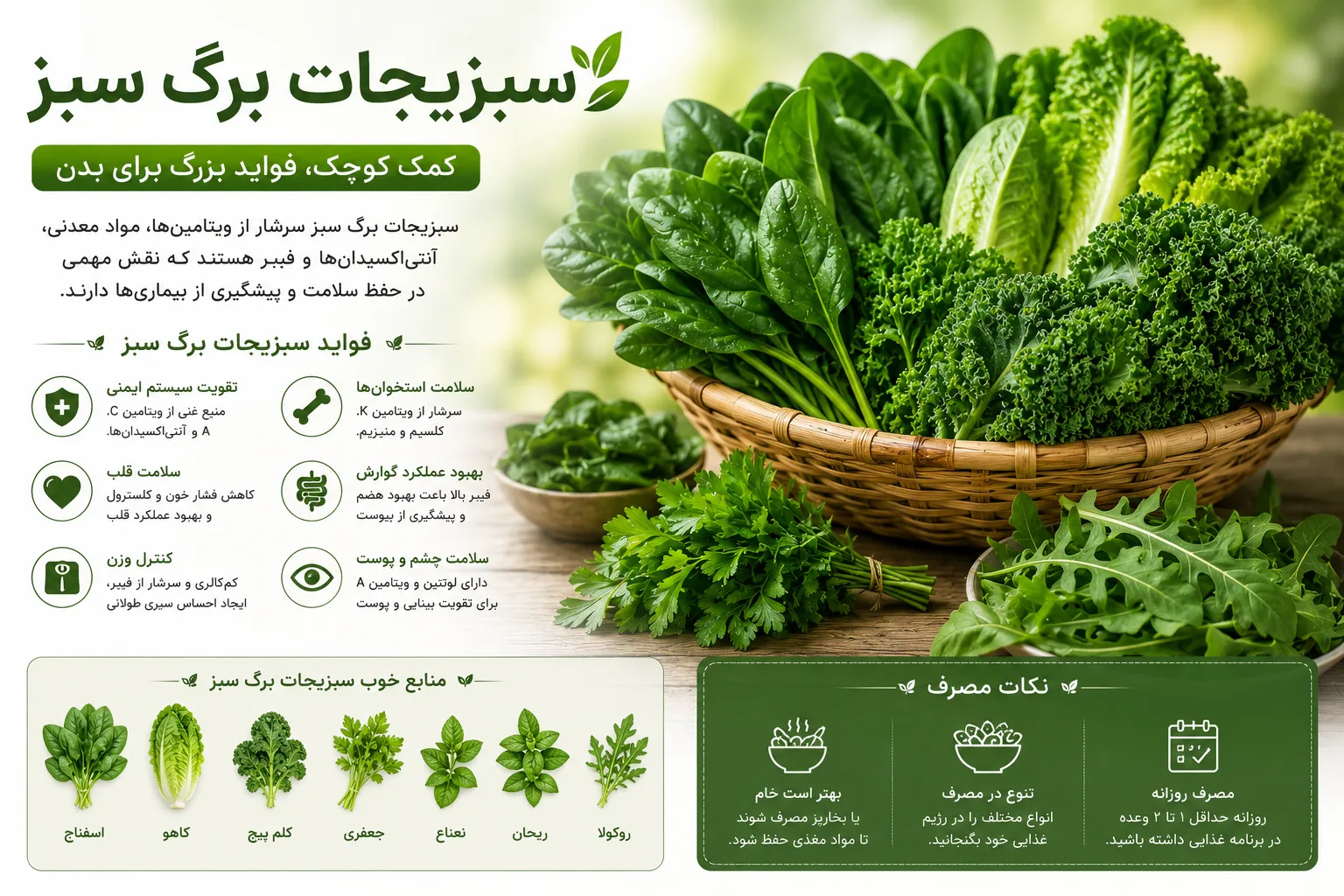 سبزیجات برگ سبز